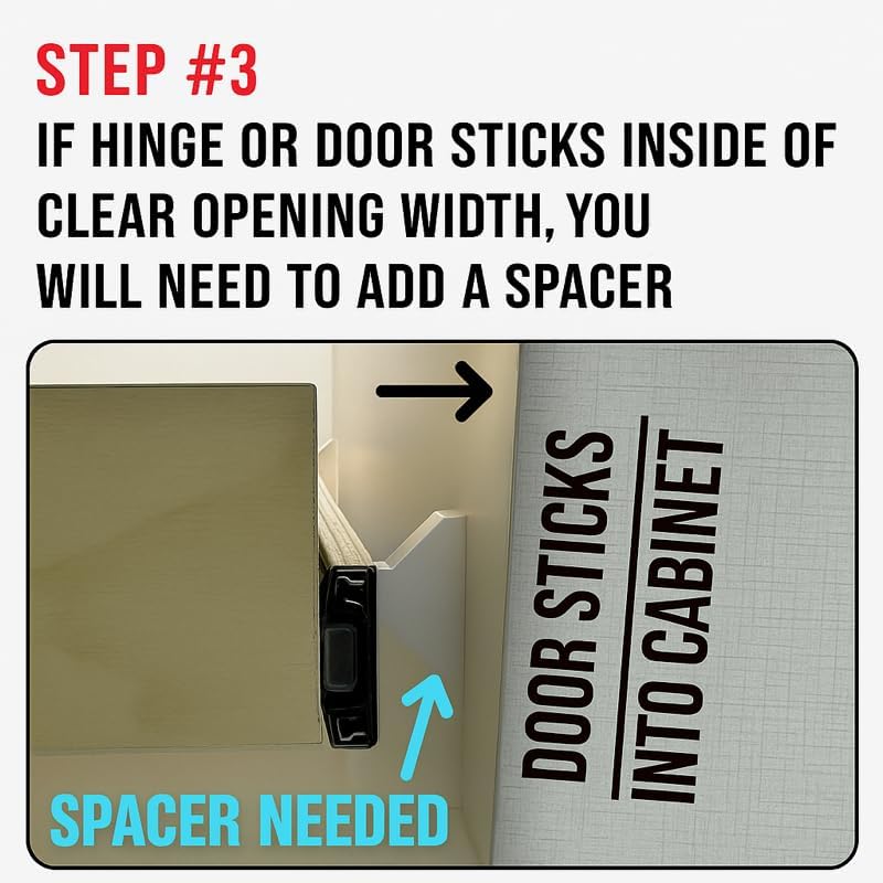 Drawer Slide Spacer Set (4-Pack) – Universal Fit for Face Frame & Frameless Cabinets – Plastic Shim for Side Mount Drawer Slides – Durable & Easy to Install