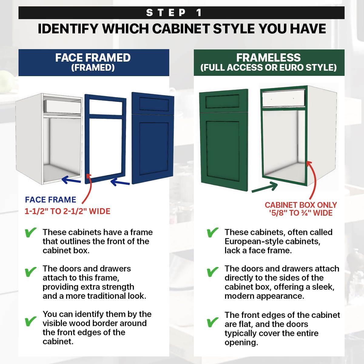 3" Inch High - Made to Fit - Baltic Birch Wood Pull Out Drawers for Kitchen Cabinets - Pull Out Home Organizer - Side Mounting